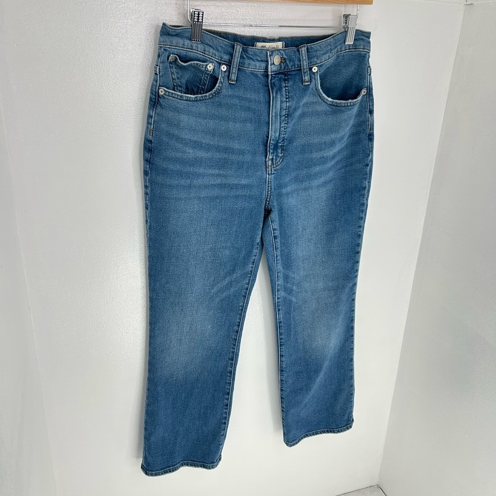 Madewell Slim Demi Boot Cut Jeans Size 30 Light Wash Denim Office Summer 30x25‎ - Picture 3 of 13